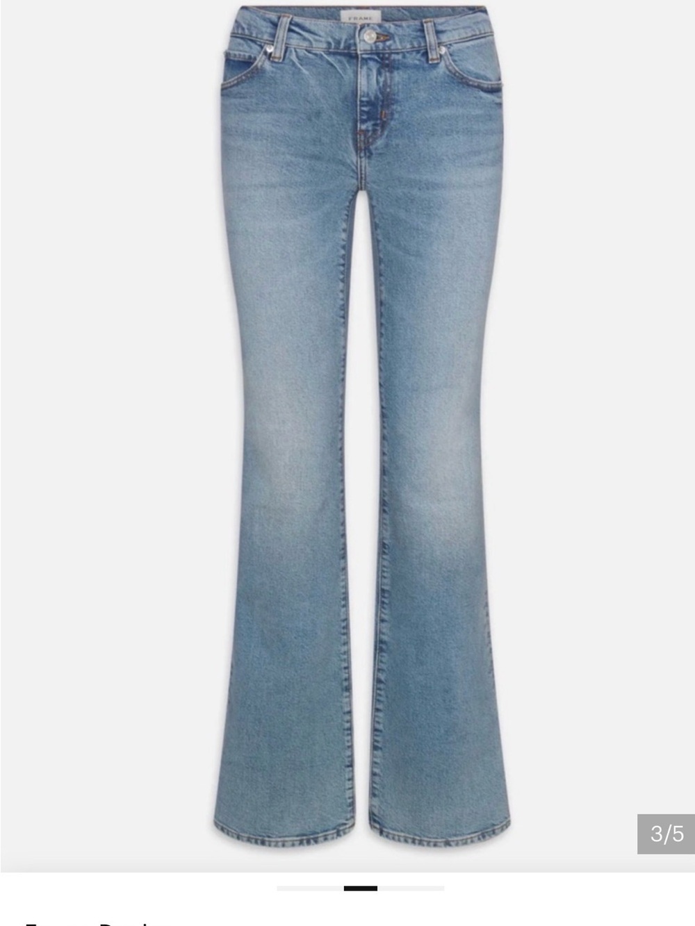 Frame The Rodeo Denim Light Blue Flare Jeans MSRP $298